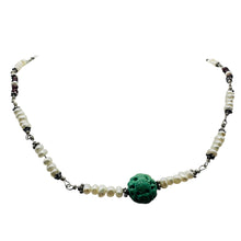 Load image into Gallery viewer, Designer Original Ruby Jade Pearl Sterling Silver 20 inch Necklace