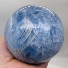 Load image into Gallery viewer, Celestite Sphere 1960g (69oz) | 113mm ( 4.4") | Blue White | 1 Display Specimen|