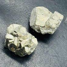 Load image into Gallery viewer, Pyrite Crystal Nugget Beads | 21x17x12mm to 19x14x14mm | Silver Gold | 2 Beads |