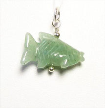 Load image into Gallery viewer, Swimmin'! Aventurine Fish Koi Sterling Silver Pendant 509265AVS
