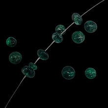 Load image into Gallery viewer, Natural Brazilian Green Emerald Rondelle Beads 2.5 Carat 12 Beads 2mm