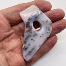 Load image into Gallery viewer, Peruvian Opal 27g Abstract Cut | 66x45x8mm | White. Gray, Pink | 1 Pendant Bead|
