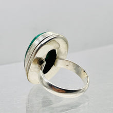 Load image into Gallery viewer, Gemstone Oval Malachite Sterling Silver Ring | Size 7 | Green | 1 Ring |