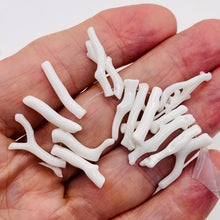 Load image into Gallery viewer, Coral Branch Beads | 26x3 to 19x2mm | White | 15 Beads |