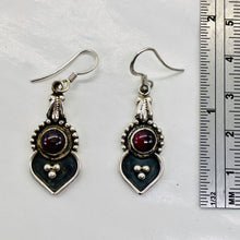Load image into Gallery viewer, Stellar Red Garnet Sterling Silver Drop/Dangle Earrings | 1 1/4" Long |