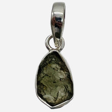 Load image into Gallery viewer, Moldavite 8.11ct Sterling Silver Oval Pendant | 7/8" Long | Green | 1 Pendant |