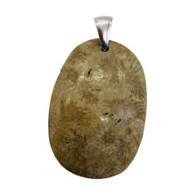 Load image into Gallery viewer, Coral Fossilized with Tiny Critters Sterling Silver Pendant | 2 1/4" Long |