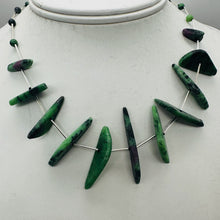 Load image into Gallery viewer, Designer Ruby Zoisite Drop & 925 Sterling Silver 18-21 inch Necklace 6337