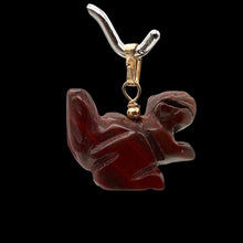 Load image into Gallery viewer, Jasper Squirrel Pendant Necklace | Semi Precious Stone Jewelry | 14k gf Pendant