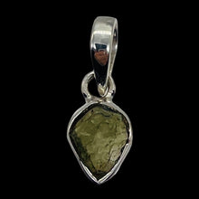 Load image into Gallery viewer, Moldavite 7.08ct Sterling Silver Heart Pendant | 3/4" Long | Green | 1 Pendant |