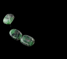 Load image into Gallery viewer, 3 Ruby Zoisite 19x15mm Rectangle Beads 9165