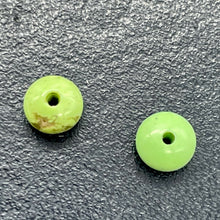 Load image into Gallery viewer, Gaspeite Hi Grade 5mm Rondelle Beads | 5mm | Green Brown | 2 Beads |