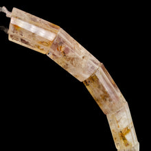 Load image into Gallery viewer, Gold Rutilated Quartz Rectangular Bead Strand | 23x15x7mm| Clear Gold| 19 Beads|