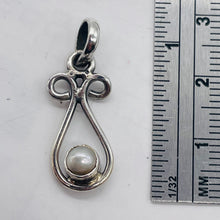 Load image into Gallery viewer, Pearl Sterling Silver Drop Pendant | 1" Long | White | 1 Pendant |