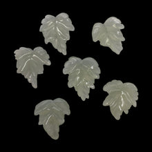 Load image into Gallery viewer, Serpentine New Jade Leaf Beads | 25x23x4 to 24x23x4mm | Light Mint | 6 Beads |