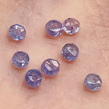 Load image into Gallery viewer, 4 Tanzanite Faceted From 3x1.25mm to 2.5x1mm Roundel Beads 009713