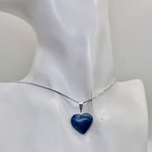 Load image into Gallery viewer, Aventurine Heart with Sterling Silver 18" Box Necklace | 7/8" Long | Blue |