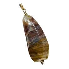 Load image into Gallery viewer, Ocean Jasper 14K Gold Filled Pendant | 2 1/2" Long | Pink, Orange, Gray |
