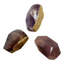 Load image into Gallery viewer, Chrysocolla Agate Faceted Free Form 3 Beads| 35x18 to 34x11mm | Lavender Clear |
