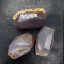 Load image into Gallery viewer, Chrysocolla Agate Faceted Free Form 3 Beads| 38x19 to 33x16mm | Lavender Clear |
