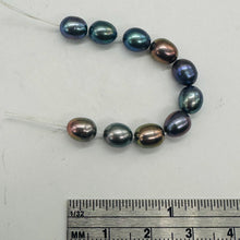 Load image into Gallery viewer, Blue, Pink & Lavender Freshwater Pearls ' Near-Round Oval ' 7x6mm ' 10 Pearls