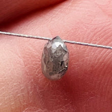 Load image into Gallery viewer, Champagne Diamond Faceted .33ct Brio;ette | 4x3mm | White tint | 1 Bead
