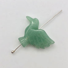 Load image into Gallery viewer, Lovely 2 Hand Carved Aventurine 18x18x7mm Dove Bird Beads | 18x18x7mm | Green - PremiumBead Alternate Image 3