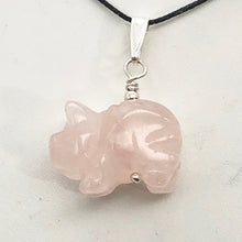 Load image into Gallery viewer, Piggie! Rose Quartz Pig Solid Sterling Silver Pendant 509274RQS - PremiumBead Alternate Image 3