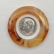 Load image into Gallery viewer, Carnelian Agate Picture Frame Bead| 37x3.5mm | Orange | 23mm opening |