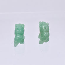 Load image into Gallery viewer, 2 Aventurine Hand Carved Bison / Buffalo Beads | 22x14.5x9mm | Green - PremiumBead Alternate Image 9