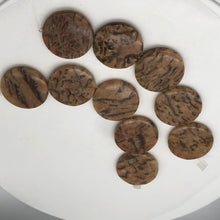Load image into Gallery viewer, Feldspar Coin Beads | 35x7mm | 5 Beads | Tan Black Red |