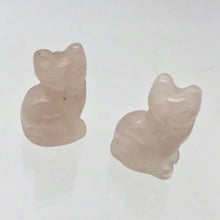 Load image into Gallery viewer, Adorable! 2 Rose Quartz Sitting Carved Cat Beads | 21x14x10mm | Pink - PremiumBead Alternate Image 4