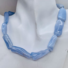 Load image into Gallery viewer, Chalcedony Designer Cut 395ct Pendant Bead Strand|35x15x10 - 30x11x9mm|Blue|13 |