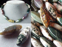 Load image into Gallery viewer, 2 Ocean Jasper 30x10mm Long Rice Focal Beads 4617 - PremiumBead Alternate Image 4