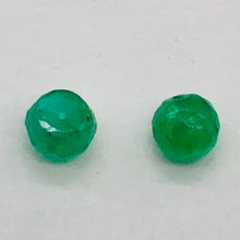 Load image into Gallery viewer, Natural Emerald Faceted Roundel Beads | 2 Beads | 4.9x3mm | 1.3 tcw |
