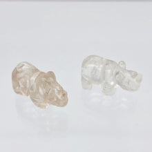 Load image into Gallery viewer, 2 Quartz Hand Carved Rhinoceros Beads, 21x13x10mm, Clear 009275QZ | 21x13x10mm | Clear - PremiumBead Alternate Image 2