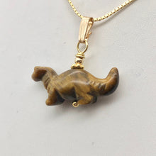 Load image into Gallery viewer, Tigereye Diplodocus Dinosaur with 14K Gold Filled Pendant 509259TEG - PremiumBead Alternate Image 4
