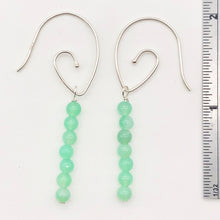 Load image into Gallery viewer, Unique Gem Quality Chrysoprase & Sterling Silver Earrings | 2 inch long |