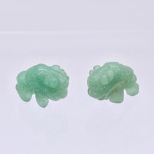 Load image into Gallery viewer, 2 Aventurine Hand Carved Bison / Buffalo Beads | 22x14.5x9mm | Green - PremiumBead Primary Image 1