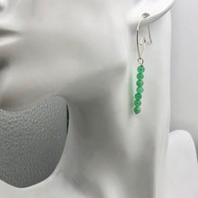 Load image into Gallery viewer, Unique Gem Quality Chrysoprase & Sterling Silver Earrings | 2 inch long |