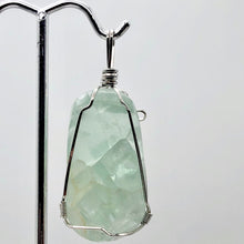 Load image into Gallery viewer, 17 Gram Green Fluorite Silver Wire-Wrapped Pendant | 2" Long |