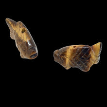 Load image into Gallery viewer, Swimmin' 2 Carved Tigers Eye Fish Koi Carp Beads | 23x11x8mm | Gold