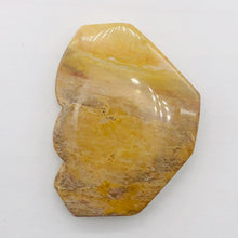 Load image into Gallery viewer, Fossilized Wood Irregular Flat Briolette | 46x36x7mm | Tan/White| 1 Pendant Bead