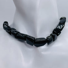 Load image into Gallery viewer, Black Tourmaline Carved Nugget Sterling Silver Necklace | | 18 inch | Black | 1 |