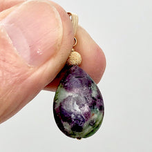 Load image into Gallery viewer, Rare Ruby Fuchsite Teardrop 14K Gold Filled Pendant | 18x12x5mm | 1 1/4" Long |