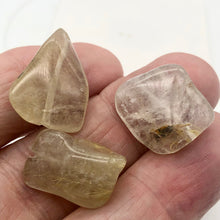 Load image into Gallery viewer, incredible! Rutilated Quartz Centerpiece Beads| 30x14x9mm to 18x15x9mm| 3 beads| - PremiumBead Alternate Image 5