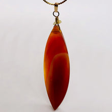 Load image into Gallery viewer, Sardonyx 14K Gold Filled Marquis Briolette Pendant | 2 3/4" Long | Red | 1 ea |