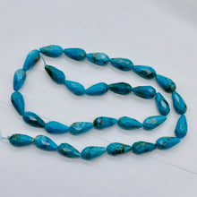 Load image into Gallery viewer, Natural Turquoise Faceted Teardrop Bead Strand 107404B