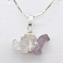 Load image into Gallery viewer, Stegosaurus Dinosaur Amethyst Sterling Silver Pendant | 1 inch long | Purple | - PremiumBead Alternate Image 5