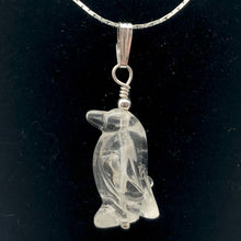 Load image into Gallery viewer, Darling! Clear Quartz Penguin with Sterling Silver Pendant 509273QZS - PremiumBead Alternate Image 2